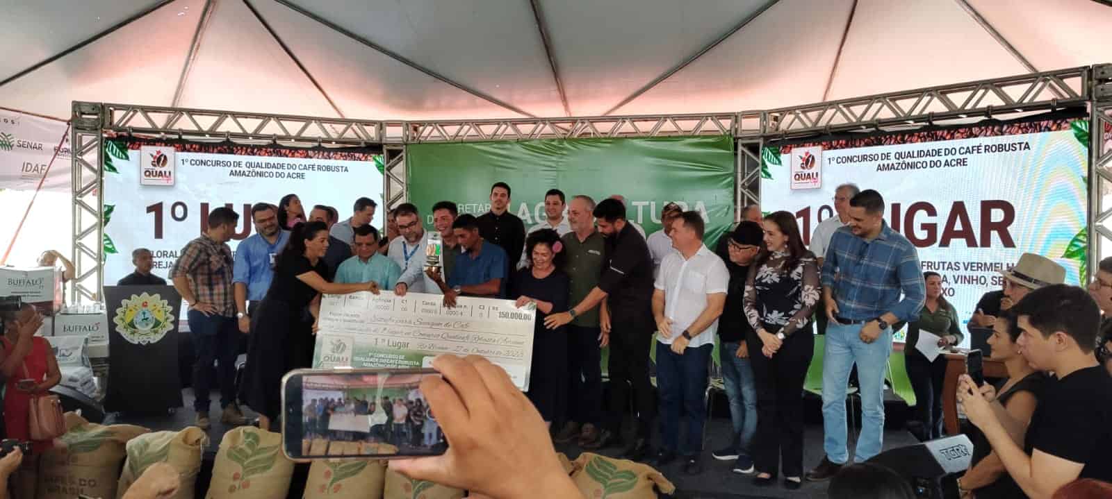 Fórum Empresarial do Acre participa da premiação do melhor café robusta do Acre